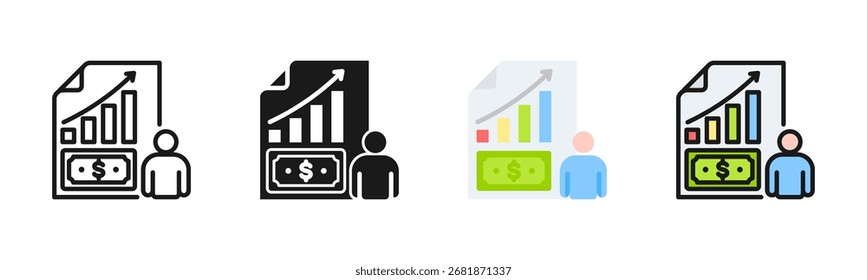 Paquete De Iconos De Broker En Varios Estilos