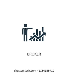 Broker icon. Simple element illustration. Broker concept symbol design. Can be used for web and mobile.