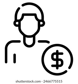 Broker icon for web, app, infographic, etc