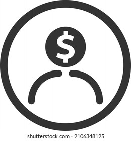 Broker line icon vector,  Trendy Broker symbol