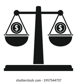 Broker money balance icon. Simple illustration of Broker money balance vector icon for web design isolated on white background