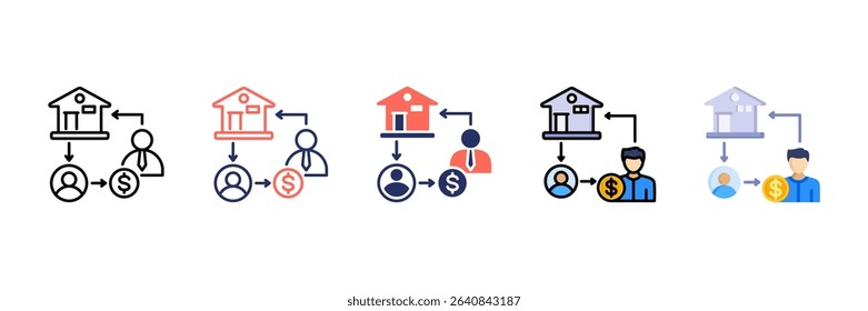 Broker Multi Style Icon Set