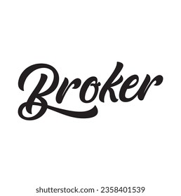 broker text on white background.