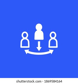 icono de intermediario o de terceros, vector