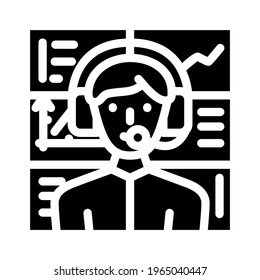 broker wholesale glyph icon vector. broker wholesale sign. isolated contour symbol black illustration