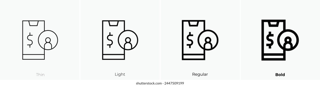 brokerage icon. Thin, Light Regular And Bold style design isolated on white background
