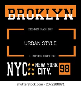 
BROKLYN NEW YORK SPORTS TYPOGRAPHY