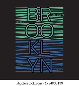 Broklyn T Shirt Design Vector