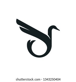 Brolga bird logo template vector icon design