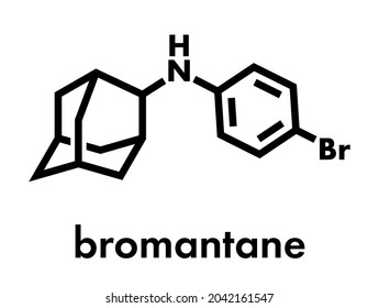 Bromantane Asthenia Drug Molecule. Also Used In Sports Doping. Skeletal Formula.