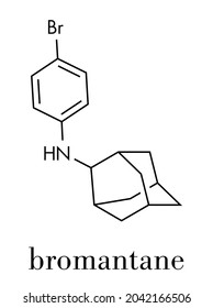 Bromantane Asthenia Drug Molecule. Also Used In Sports Doping. Skeletal Formula.