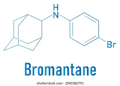 Bromantane Asthenia Drug Molecule. Also Used In Sports Doping. Skeletal Formula.