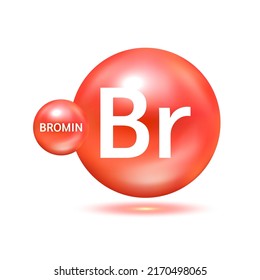 Bromine Molecule Models Red Ecology Biochemistry Stock Vector (Royalty ...