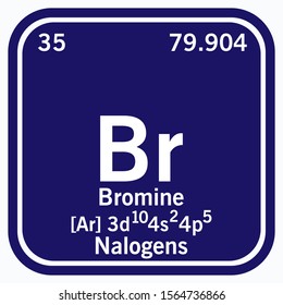 Bromine Periodic Table of the Elements Vector illustration eps 10