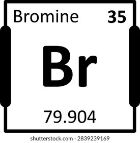 Bromine Solid minimalist Icon Design
