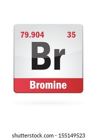 Bromine Symbol Illustration Icon On White Background