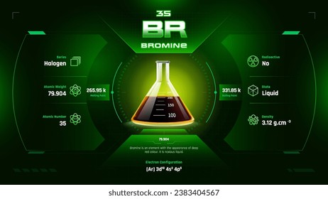 BromineParodic Table Element 35-Fascinating Facts and Valuable Insights-Infographic vector illustration design