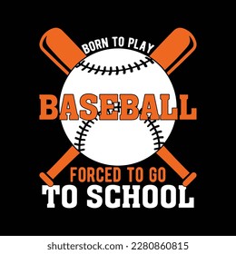 Bron Play Baseball gezwungen, um Schule T-Shirt-Design zu gehen
