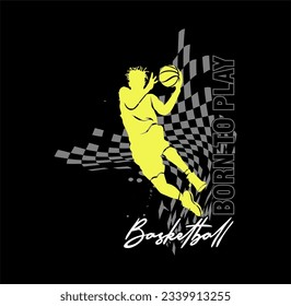 Bron To Play, Basketball sport graphic for young design t shirt print.