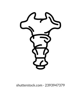 Bronchi icon in vector. Logotype