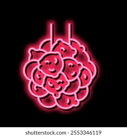 bronquiectasia dos pulmões doença neon vetor de sinais de luz. bronquiectasia dos pulmões ilustração