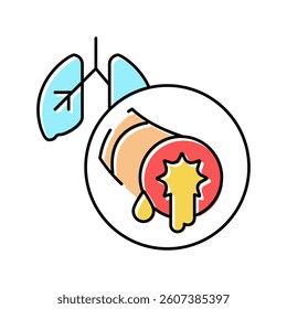 bronchiectasis respiratory disease color icon vector. bronchiectasis respiratory disease sign. isolated symbol illustration