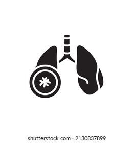 Bronchitis color line icon. Isolated vector element. Outline pictogram for web page, mobile app, promo