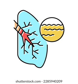 bronchitis disease color icon vector. bronchitis disease sign. isolated symbol illustration