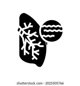 bronchitis disease glyph icon vector. bronchitis disease sign. isolated contour symbol black illustration