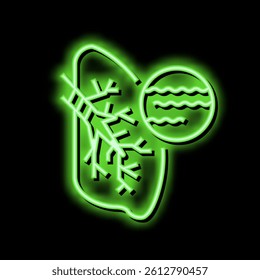 bronchitis disease neon light sign vector. bronchitis disease illustration
