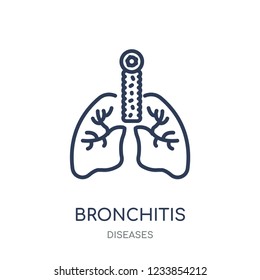 Bronchitis icon. Bronchitis linear symbol design from Diseases collection. Simple outline element vector illustration on white background