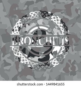 Bronchitis written on a grey camouflage texture