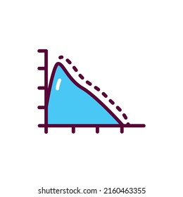 Bronchodilator test color line icon. Isolated vector element. Outline pictogram for web page, mobile app, promo