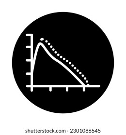 Bronchodilator test color line icon. Isolated vector element. Outline pictogram for web page, mobile app, promo