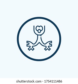 bronchus icon vector from human organ collection. Thin line bronchus outline icon vector illustration. Linear symbol for use on web and mobile apps, logo, print media