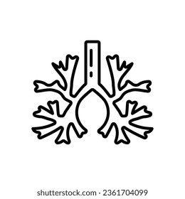 Bronchus-Symbol in Vektorgrafik. Illustration