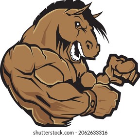 Broncos-Horse Mascot - Vector Illusrations for T-shirts and Logos