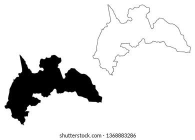 Brong-Ahafo Region (Administrative divisions of Ghana, Republic of Ghana) map vector illustration, scribble sketch Brong and Ahafo map