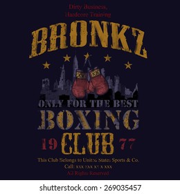 bronkz boxing club tee graphic