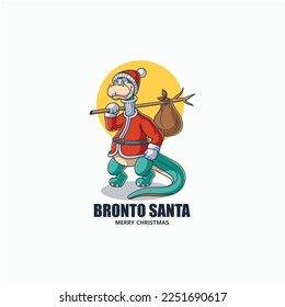 brontosaurus character mascot design template