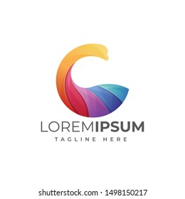 Brontosaurus colorful illsutration logo template