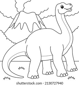 Brontosaurus Coloring Page for Kids