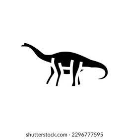 brontosaurus dinosaur animal glyph icon vector. brontosaurus dinosaur animal sign. isolated symbol illustration