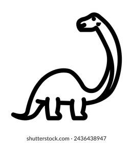 brontosaurus dinosaur animal line icon vector. brontosaurus dinosaur animal sign. isolated contour symbol black illustration