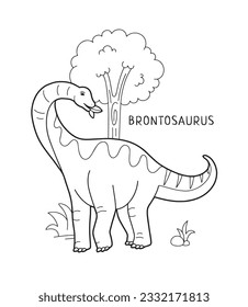 Brontosaurus-Dinosaurierfarbseite für Kinder