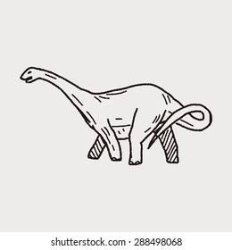 Brontosaurus dinosaur doodle