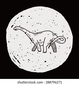 Brontosaurus dinosaur doodle