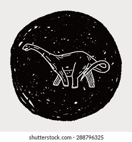 Brontosaurus dinosaur doodle