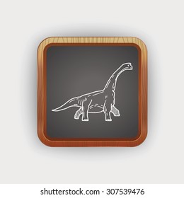 Brontosaurus dinosaur doodle