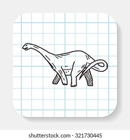 Brontosaurus dinosaur doodle